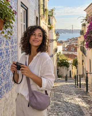 Nora exploring Lisbon